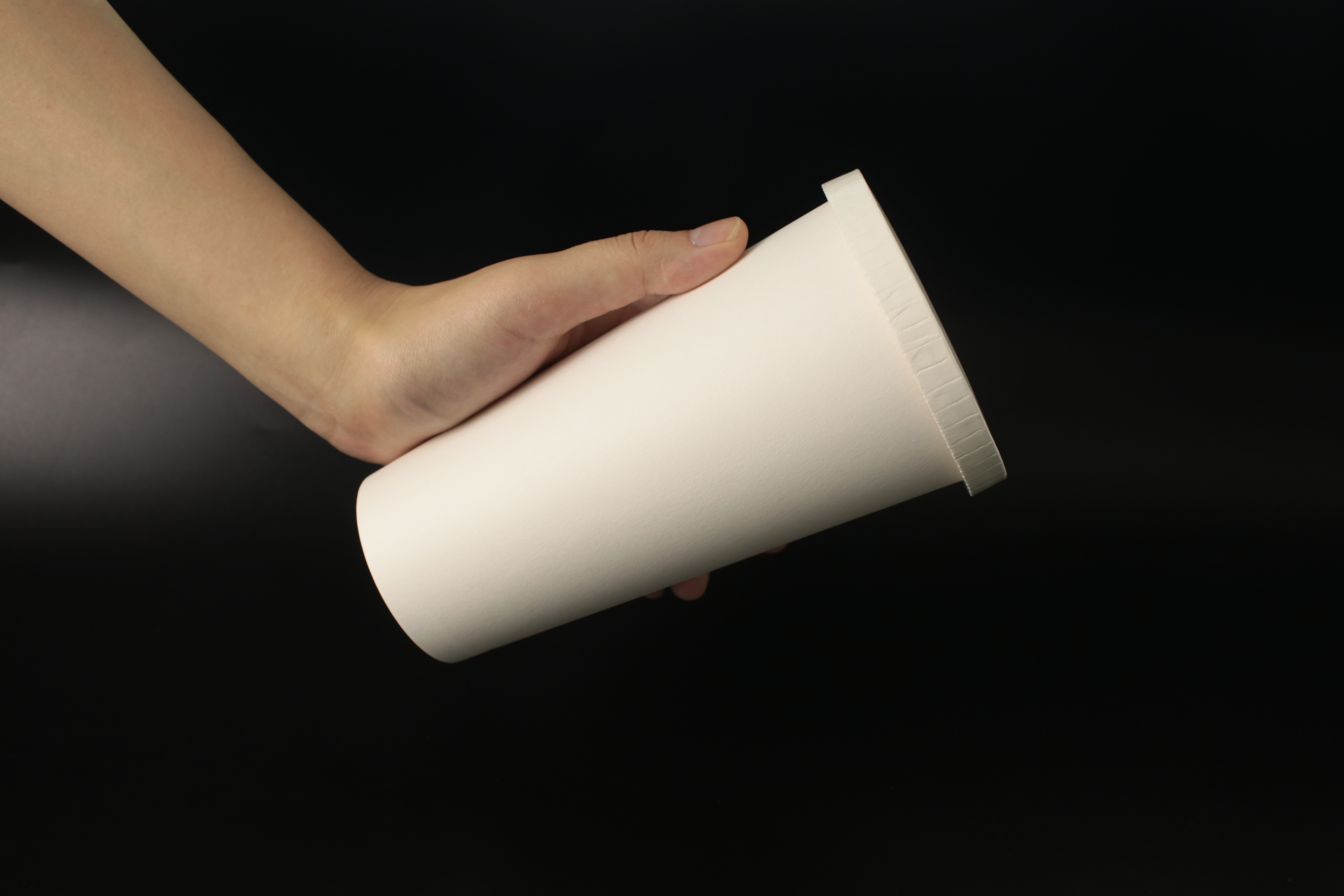 Couvercle de tasse de papier blanc recyclable personnalisé avec paling