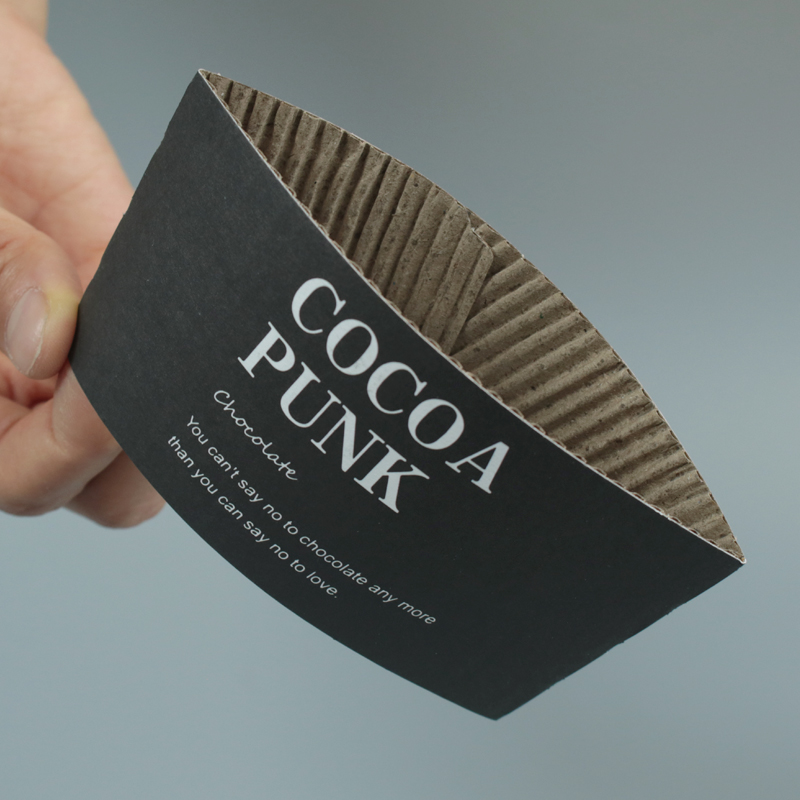 Manche en papier chaud manche à café en papier personnalisé avec tasses en papier à café en logo