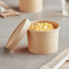 Pas de barils de soupe en papier personnalisé PFA