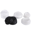80 mm ps tasse de café couvercle en papier noir couvercle en plastique jetable
