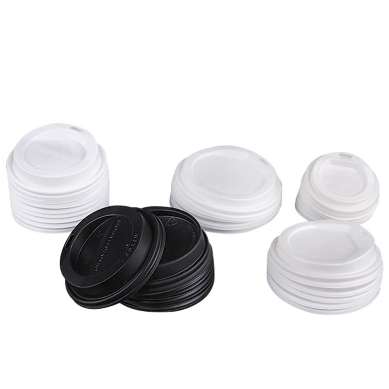 80 mm ps tasse de café couvercle en papier noir couvercle en plastique jetable