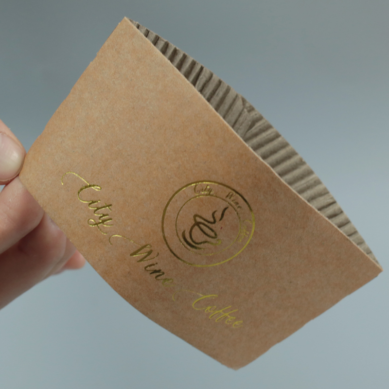 Manche en papier chaud manche à café en papier personnalisé avec tasses en papier à café en logo
