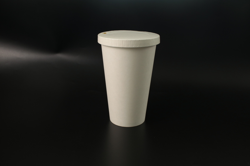 Couvercle de tasse de papier blanc recyclable personnalisé avec paling